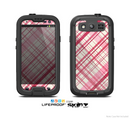 The Fancy Pink Vintage Plaid Skin For The Samsung Galaxy S3 LifeProof Case