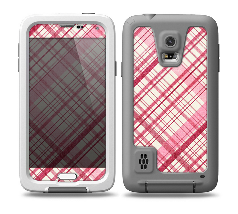 The Fancy Pink Vintage Plaid Skin Samsung Galaxy S5 frē LifeProof Case