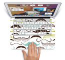 The Fashion Mustache Variety On White Skin Set for the Apple MacBook Air 13"