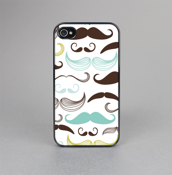 The Fashion Mustache Variety On White Skin-Sert for the Apple iPhone 4-4s Skin-Sert Case