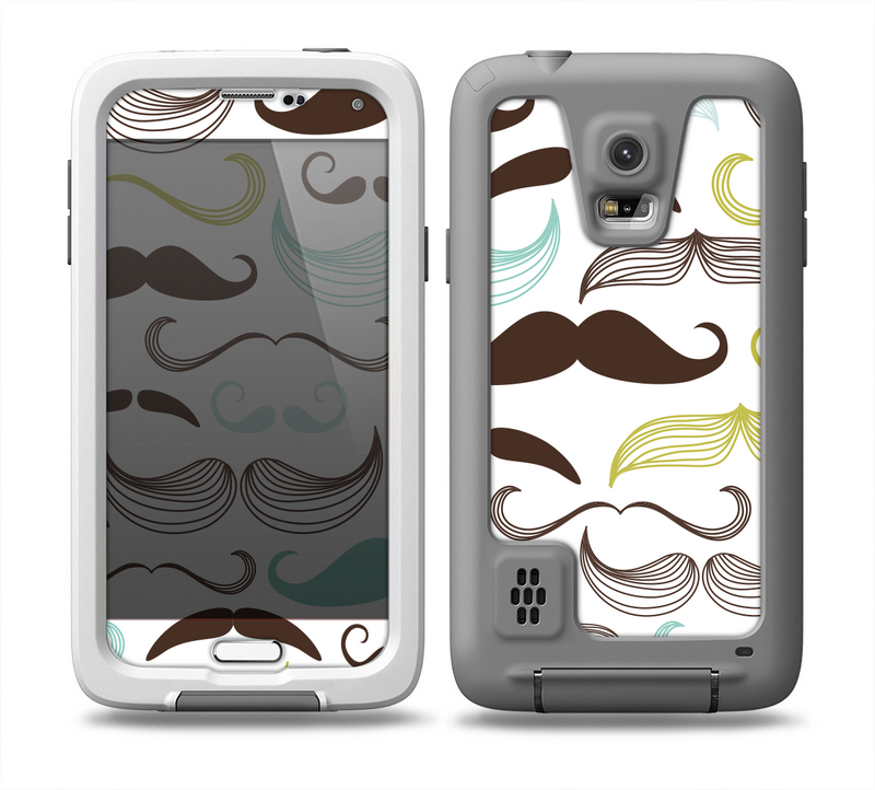 The Fashion Mustache Variety On White Skin for the Samsung Galaxy S5 frē LifeProof Case