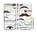 The Fashion Mustache Variety On White Sectioned Skin Series for the Apple iPhone 6s Plus