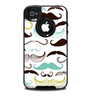 The Fashion Mustache Variety On White Skin for the iPhone 4-4s OtterBox Commuter Case