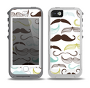 The Fashion Mustache Variety On White Skin for the iPhone 5-5s OtterBox Preserver WaterProof Case