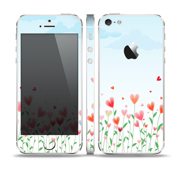 The Field of Blooming Hearts Skin Set for the Apple iPhone 5