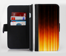 The Fiery Glowing Gradient Stripes Ink-Fuzed Leather Folding Wallet Credit-Card Case for the Apple iPhone 6/6s, 6/6s Plus, 5/5s and 5c
