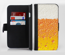 The Fizzy Cold Beer Ink-Fuzed Leather Folding Wallet Credit-Card Case for the Apple iPhone 6/6s, 6/6s Plus, 5/5s and 5c