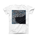The Flourish Black and White Tree ink-Fuzed Front Spot Graphic Unisex Soft-Fitted Tee Shirt