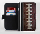 The Football Laced Ink-Fuzed Leather Folding Wallet Credit-Card Case for the Apple iPhone 6/6s, 6/6s Plus, 5/5s and 5c