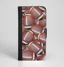 The Football Overlay Ink-Fuzed Leather Folding Wallet Case for the iPhone 6/6s, 6/6s Plus, 5/5s and 5c