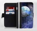 The Foreign Vivid Planet Ink-Fuzed Leather Folding Wallet Credit-Card Case for the Apple iPhone 6/6s, 6/6s Plus, 5/5s and 5c