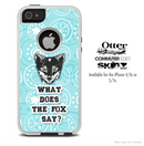 What Does The Fox Say Navy Blue Swirly Subtle Skin For The iPhone 4-4s or 5-5s Otterbox Commuter Case