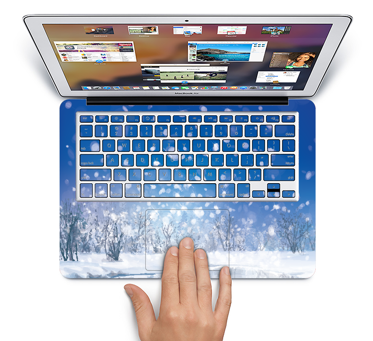 The Frozen Snowfall Pond Skin Set for the Apple MacBook Air 13"