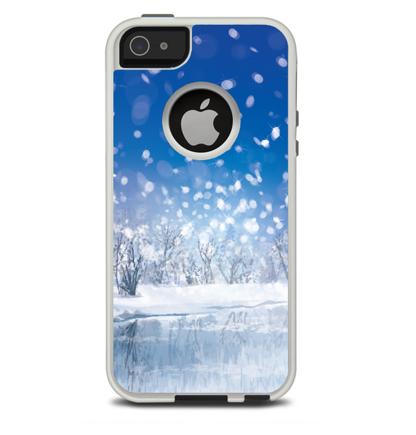 The Frozen Snowfall Pond Skin For The iPhone 5-5s Otterbox Commuter Case