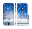 The Frozen Snowfall Pond Sectioned Skin Series for the Apple iPhone 6s Plus