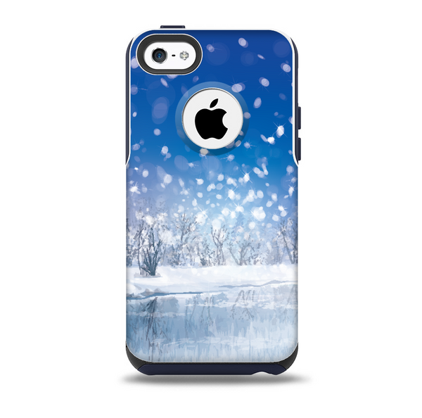 The Frozen Snowfall Pond Skin for the iPhone 5c OtterBox Commuter Case