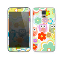 The Fun-Colored Cartoon Owls Skin For the Samsung Galaxy S5