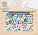 The Fun-Colored Pattern Hearts Skin Kit for the 12" Apple MacBook (A1534)
