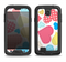 The Fun Colored Heart Patches Samsung Galaxy S4 LifeProof Fre Case Skin Set