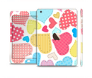 The Fun Colored Heart Patches Full Body Skin Set for the Apple iPad Mini 3