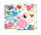 The Fun Colored Love-Heart Treats Full Body Skin Set for the Apple iPad Mini 3