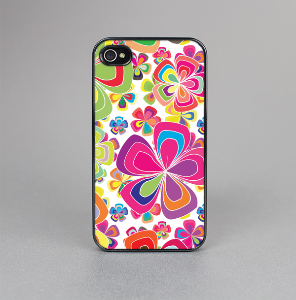 The Fun Colored Vector Flower Petals Skin-Sert for the Apple iPhone 4-4s Skin-Sert Case