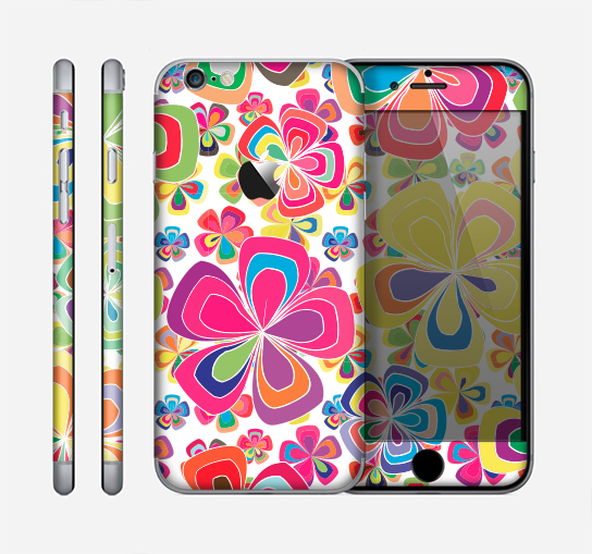 The Fun Colored Vector Flower Petals Skin for the Apple iPhone 6
