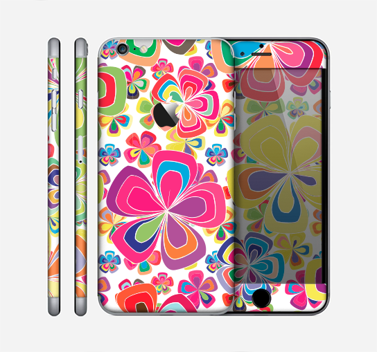 The Fun Colored Vector Flower Petals Skin for the Apple iPhone 6 Plus