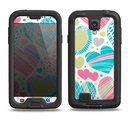 The Fun Colored Vector Pattern Hearts Samsung Galaxy S4 LifeProof Fre Case Skin Set