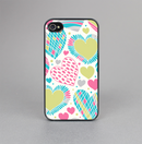The Fun Colored Vector Pattern Hearts Skin-Sert for the Apple iPhone 4-4s Skin-Sert Case