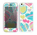 The Fun Colored Vector Pattern Hearts Skin for the Apple iPhone 5c