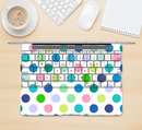 The Fun Colored Vector Polka Dots Skin Kit for the 12" Apple MacBook (A1534)