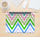 The Fun Colored Vector Sharp Chevron Pattern Skin Kit for the 12" Apple MacBook (A1534)