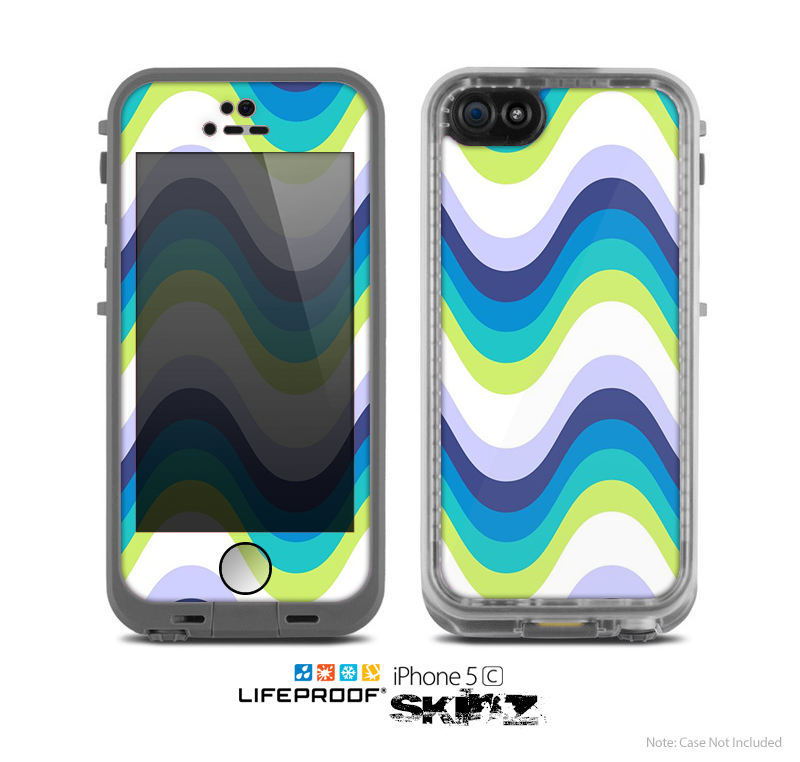 The Fun Colored Vector Sharp Swirly Pattern Skin for the Apple iPhone 5c LifeProof Case