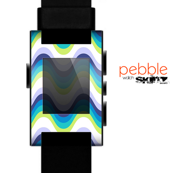 The Fun Colored Vector Sharp Swirly Pattern Skin for the Pebble SmartWatch