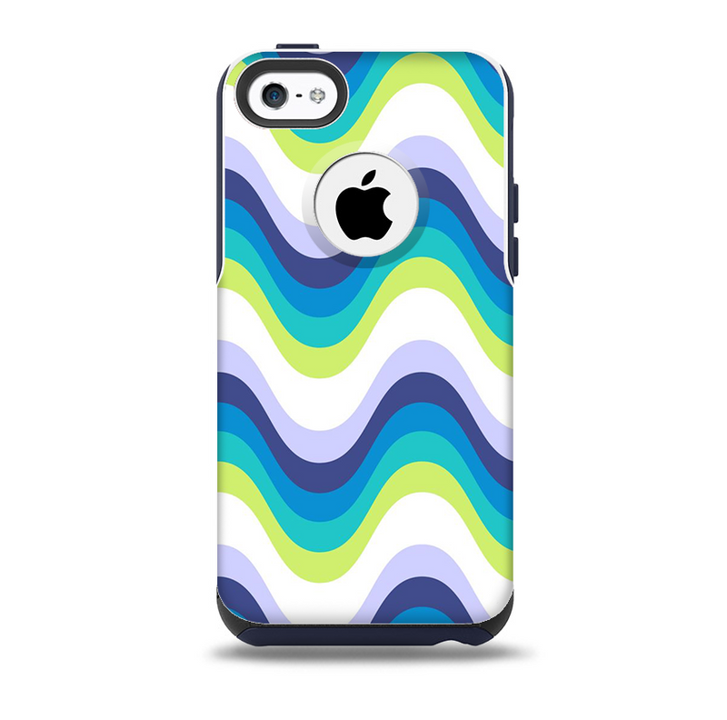 The Fun Colored Vector Sharp Swirly Pattern Skin for the iPhone 5c OtterBox Commuter Case