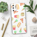 The Fun Fries,Pizza,Dogs, and Icecream - Premium Vinyl Skin Decal for Samsung Galaxy S25 Ultra, S24, S23, S22 & All Galaxy S Models