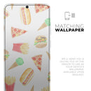 The Fun Fries,Pizza,Dogs, and Icecream - Premium Vinyl Skin Decal for Samsung Galaxy S25 Ultra, S24, S23, S22 & All Galaxy S Models