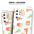The Fun Fries,Pizza,Dogs, and Icecream - Premium Vinyl Skin Decal for Samsung Galaxy S25 Ultra, S24, S23, S22 & All Galaxy S Models