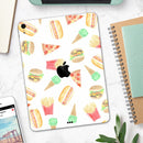 The Fun Fries,Pizza,Dogs, and Icecream - Full Body Skin Decal for the Apple iPad Pro 12.9", 11", 10.5", 9.7", Air or Mini (All Models Available)