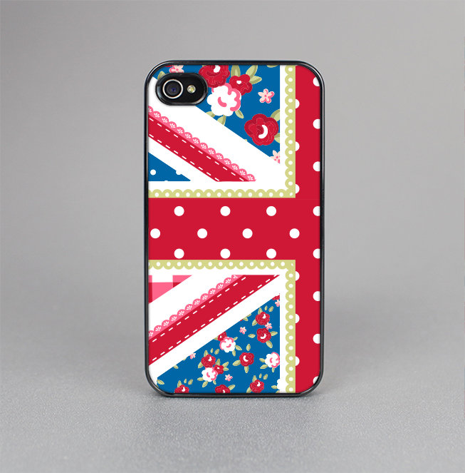 The Fun Styled Vector London England Flag Skin-Sert for the Apple iPhone 4-4s Skin-Sert Case