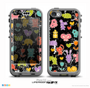 The Furry Fun-Colored Critters Pattern on Black Skin for the iPhone 5c nüüd LifeProof Case