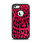 The Fuzzy Real Pink Leopard Print Apple iPhone 5-5s Otterbox Defender Case Skin Set