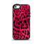 The Fuzzy Real Pink Leopard Print Apple iPhone 5-5s Otterbox Symmetry Case Skin Set
