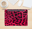 The Fuzzy Real Pink Leopard Print Skin Kit for the 12" Apple MacBook (A1534)