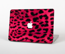 The Fuzzy Real Pink Leopard Print Skin Set for the Apple MacBook Pro 15" with Retina Display