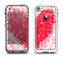 The Geometric Faded Red Heart Apple iPhone 5-5s LifeProof Fre Case Skin Set