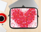 The Geometric Faded Red Heart Ink-Fuzed NeoPrene MacBook Laptop Sleeve