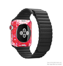 The Geometric Faded Red Heart Full-Body Skin Kit for the Apple Watch