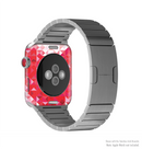 The Geometric Faded Red Heart Full-Body Skin Kit for the Apple Watch